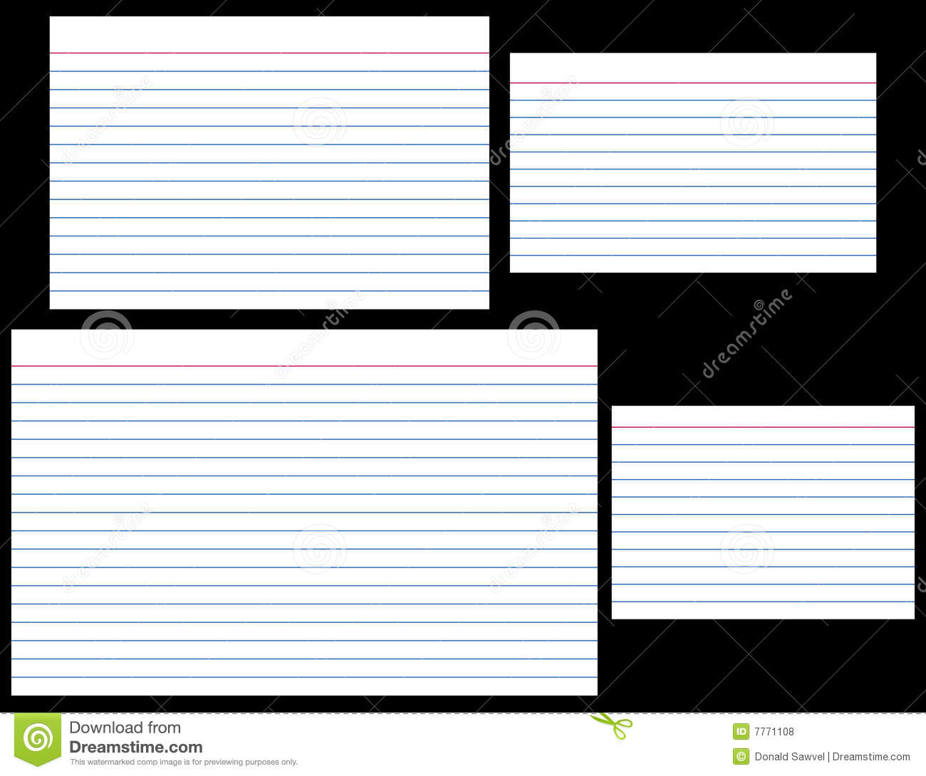 Index Cards stock vector