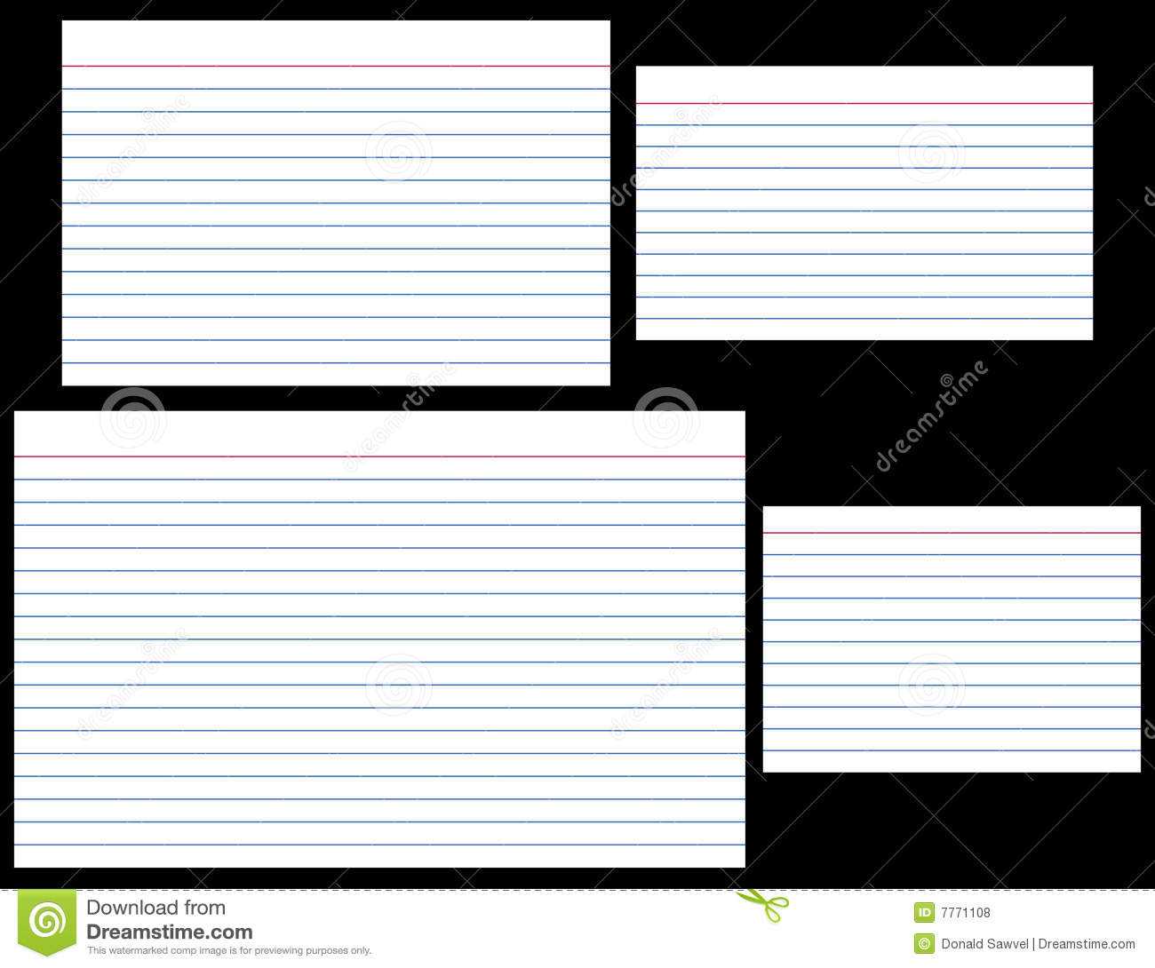 Index Cards Stock Vector