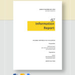Information Report Template – Google Docs, Word, Apple Pages  Regarding Template For Information Report