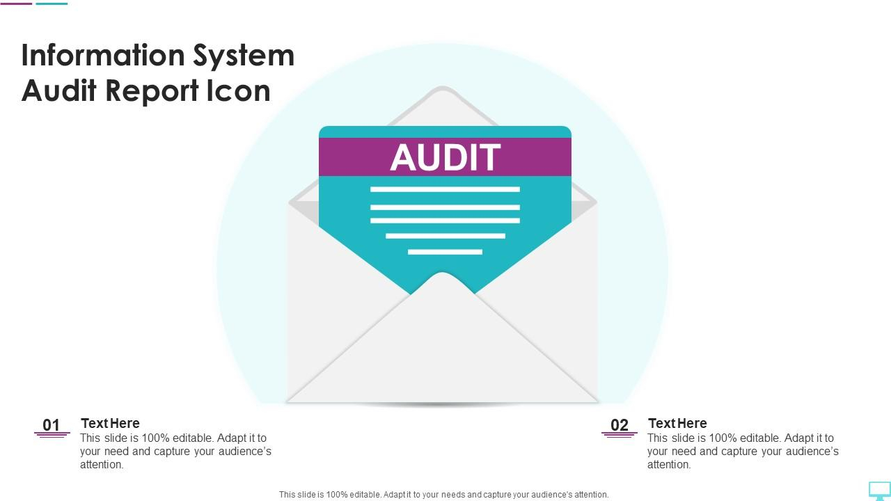 Information System Audit Report Icon  Presentation Graphics  Inside Information System Audit Report Template