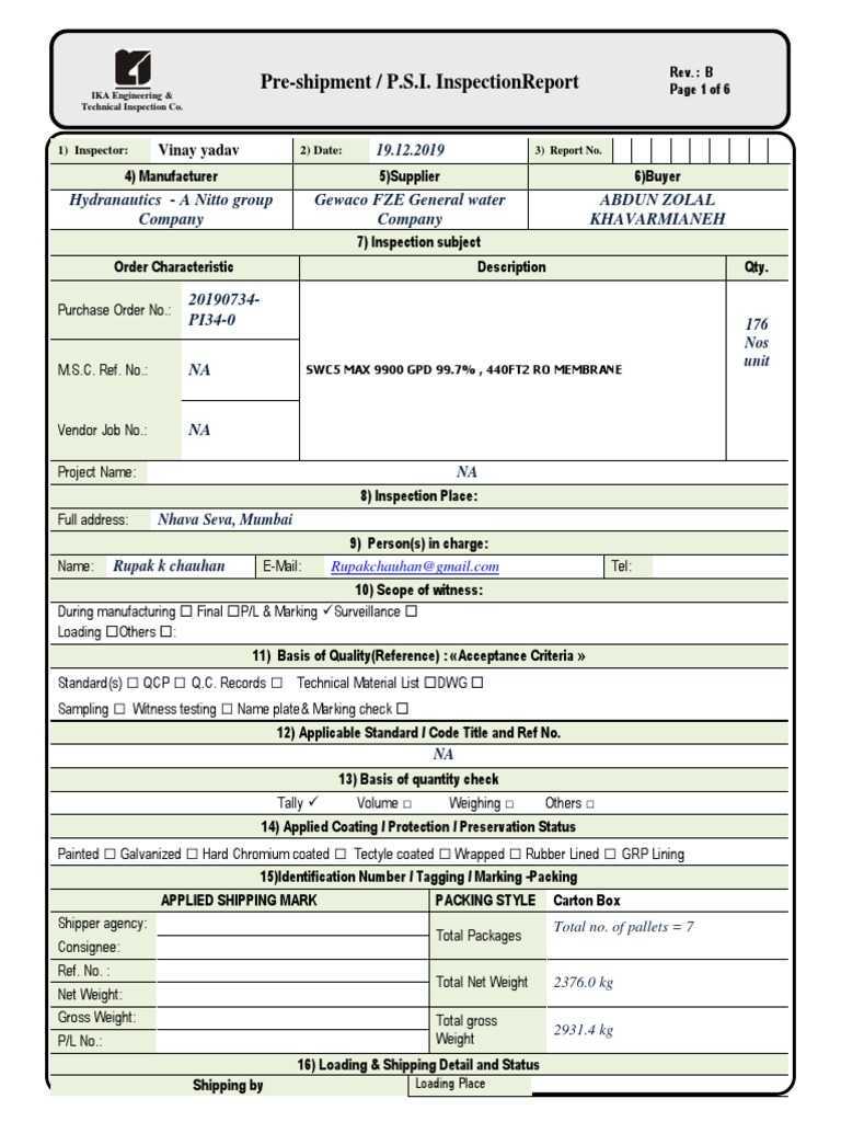 Inspection Report FORMAT PDF Freight Transport Supply Chain In Engineering Inspection Report Template Inspection Report FORMAT PDF Freight Transport Supply Chain In Engineering Inspection Report Template