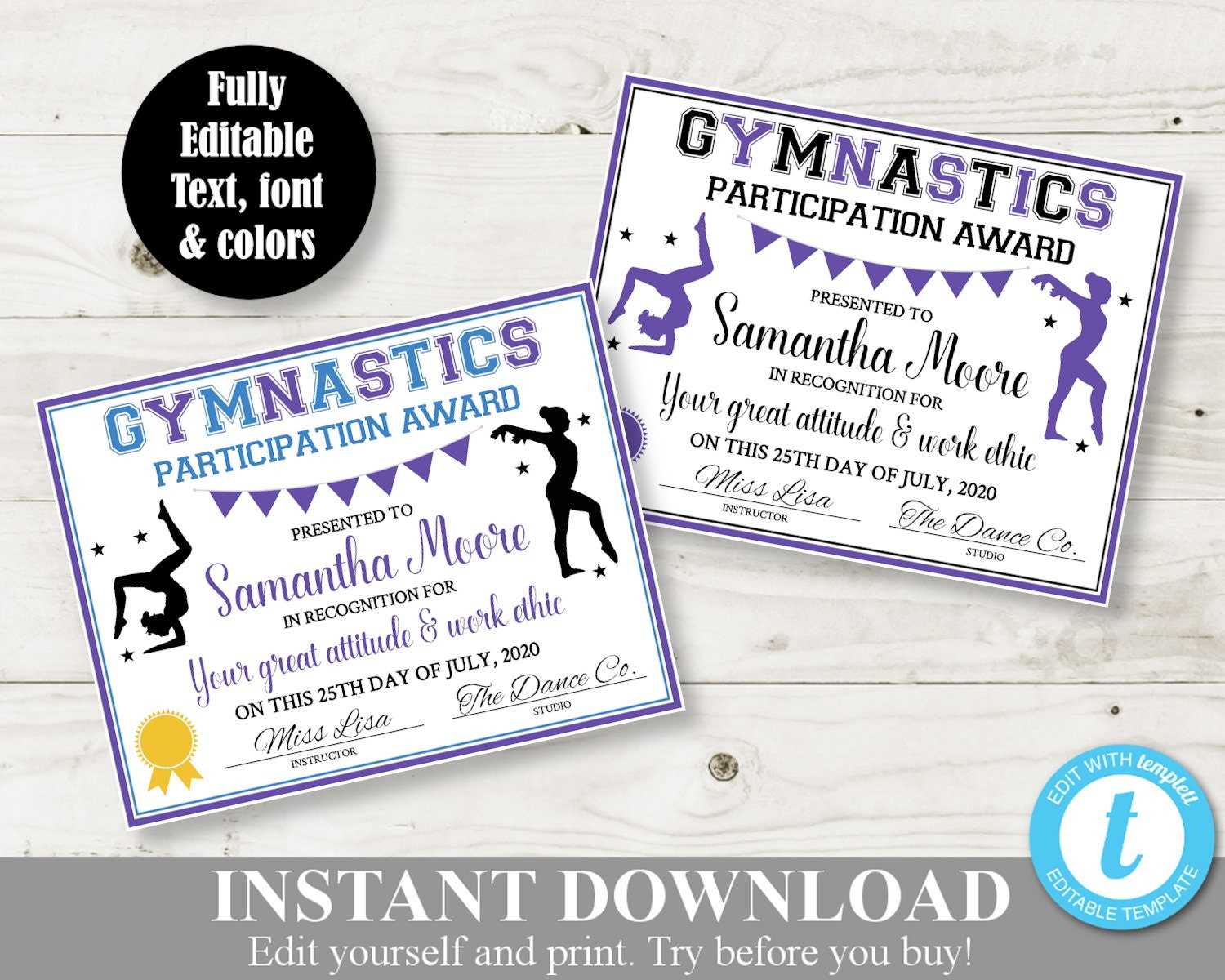 INSTANT DOWNLOAD Printable Gymnastics 10