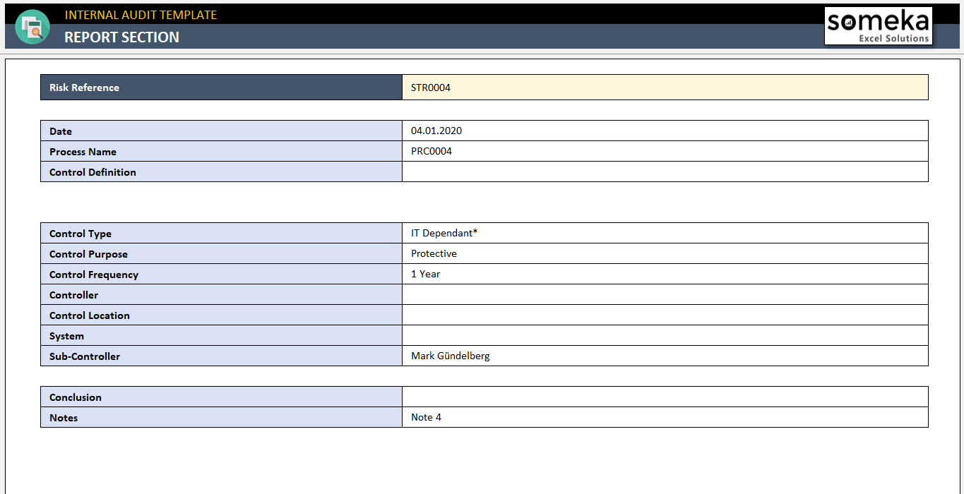 Internal Audit Excel Template  Audit Checklist, Report Format Tool For Information System Audit Report Template