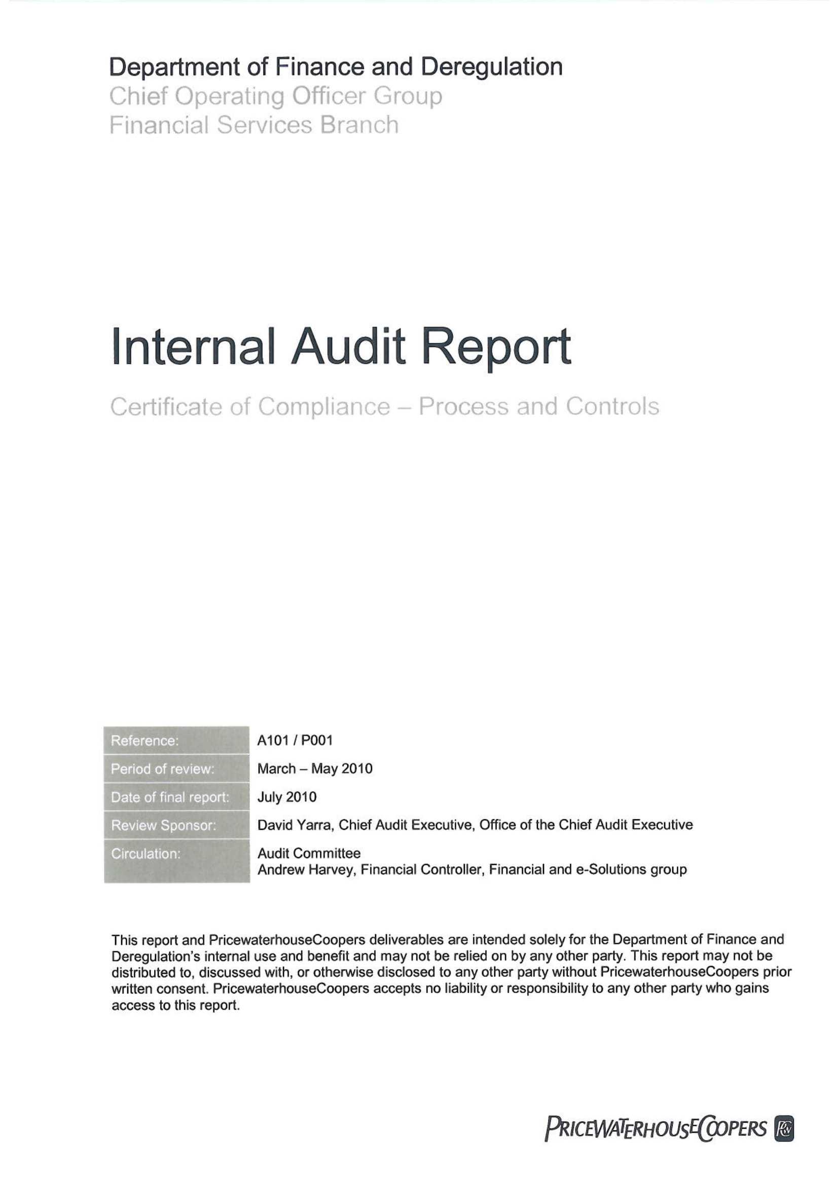 Internal Audit Report – 10+ Examples, Format, Pdf  Examples With Regard To Internal Control Audit Report Template