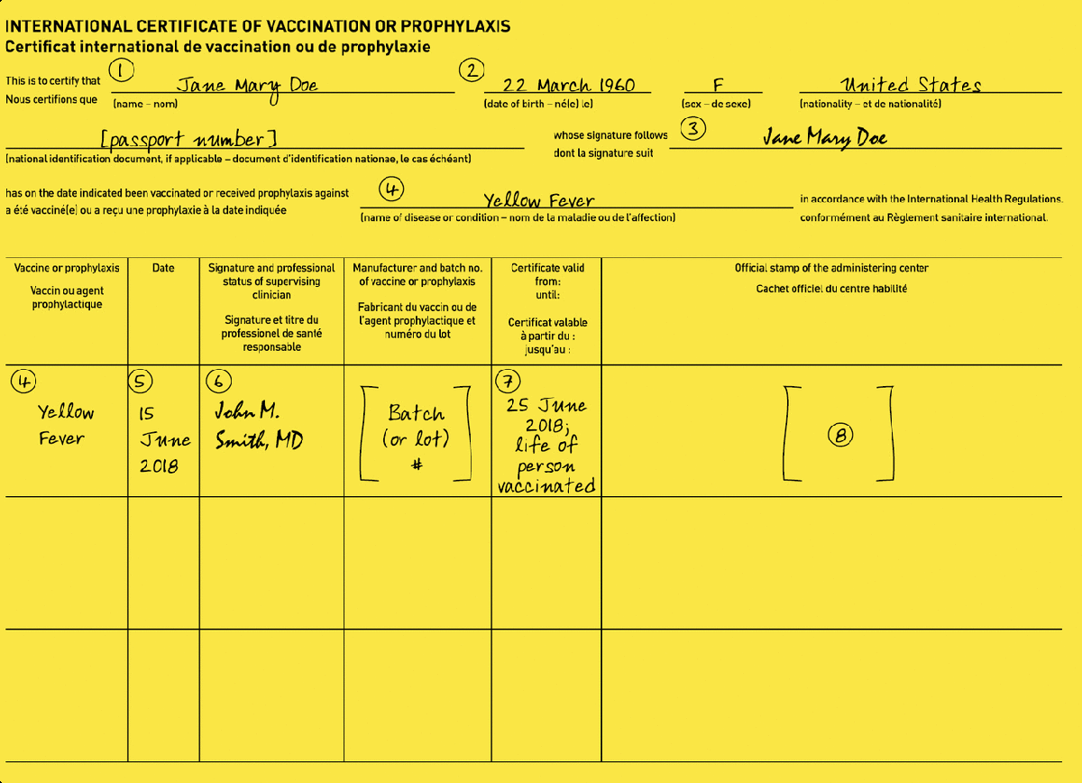International Certificate of Vaccination or Prophylaxis (ICVP  With Certificate Of Vaccination Template