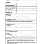 Investigation Report Form  PDF Throughout Hr Investigation Report Template