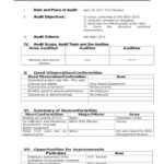 ISO Audit Report Sample  PDF  Auditor’s Report  Iso 10 With Iso 9001 Internal Audit Report Template