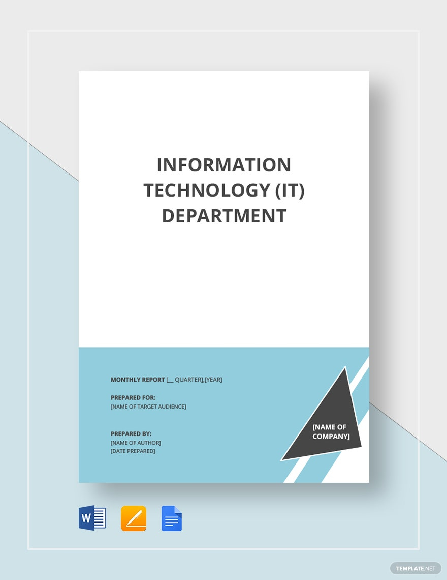 IT Report Template - Google Docs, Word, Apple Pages  Template