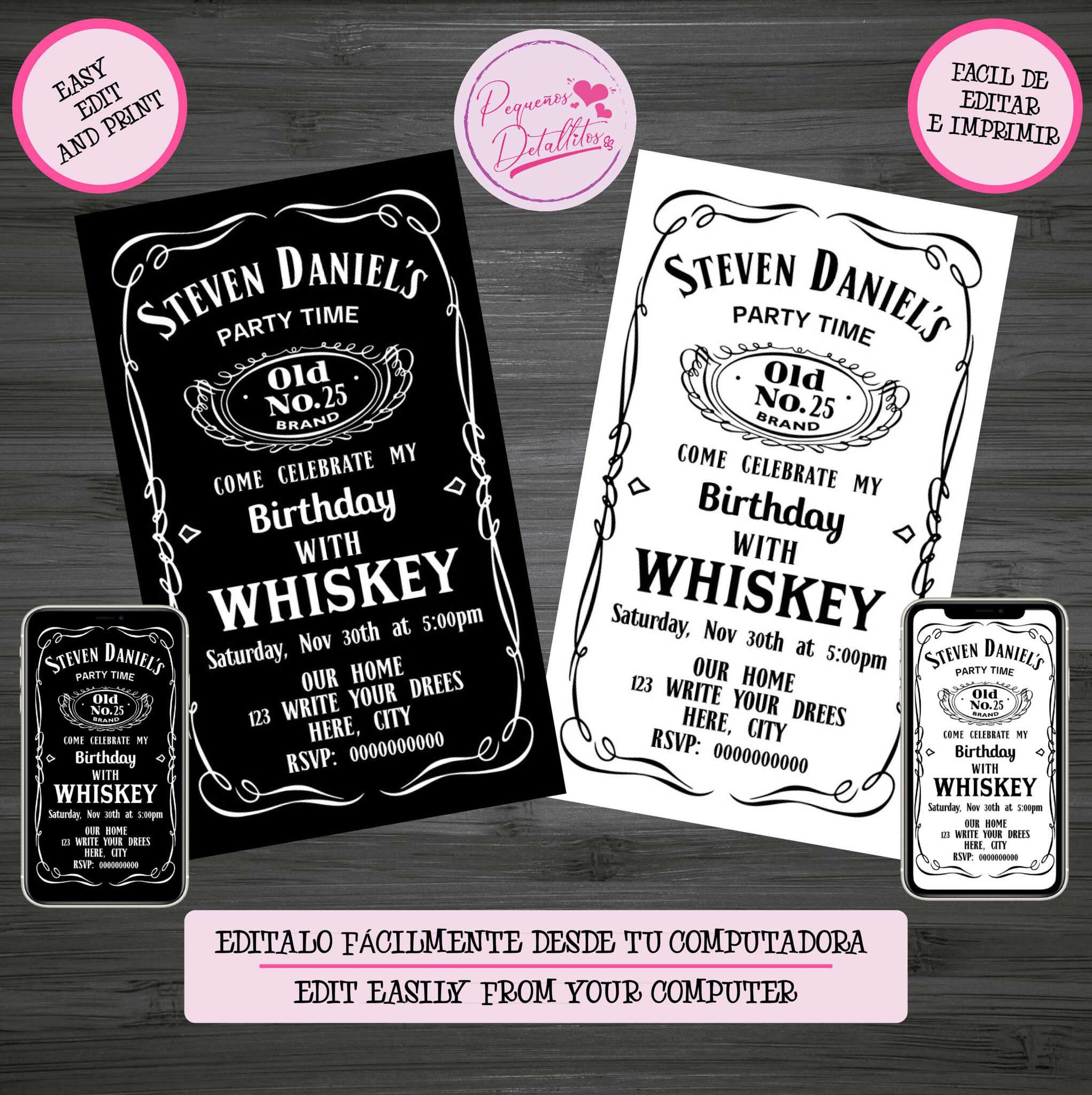 Blank Jack Daniels Label Template