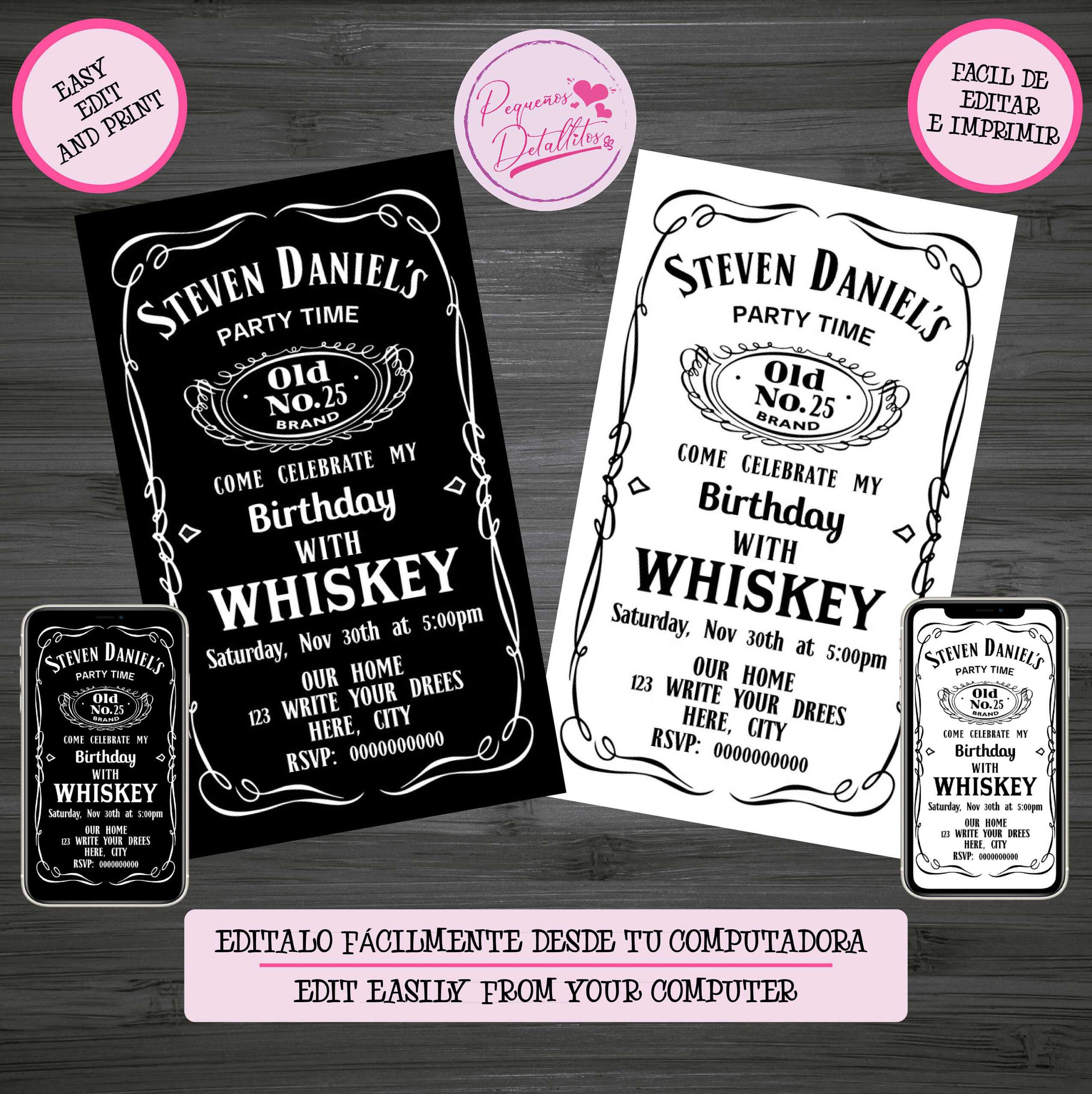 Jack daniels label birthday - Etsy