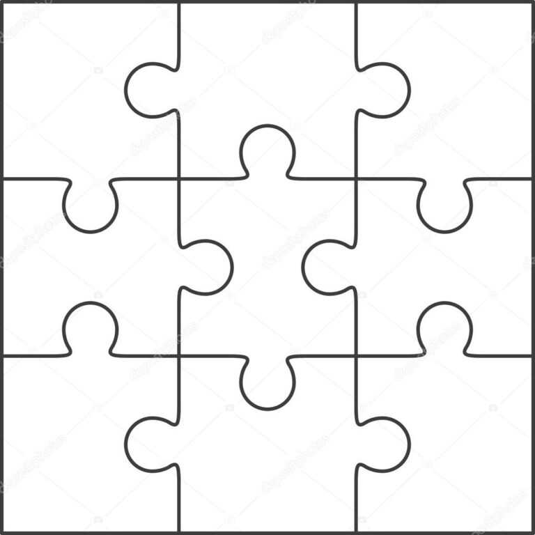 Blank Jigsaw Piece Template