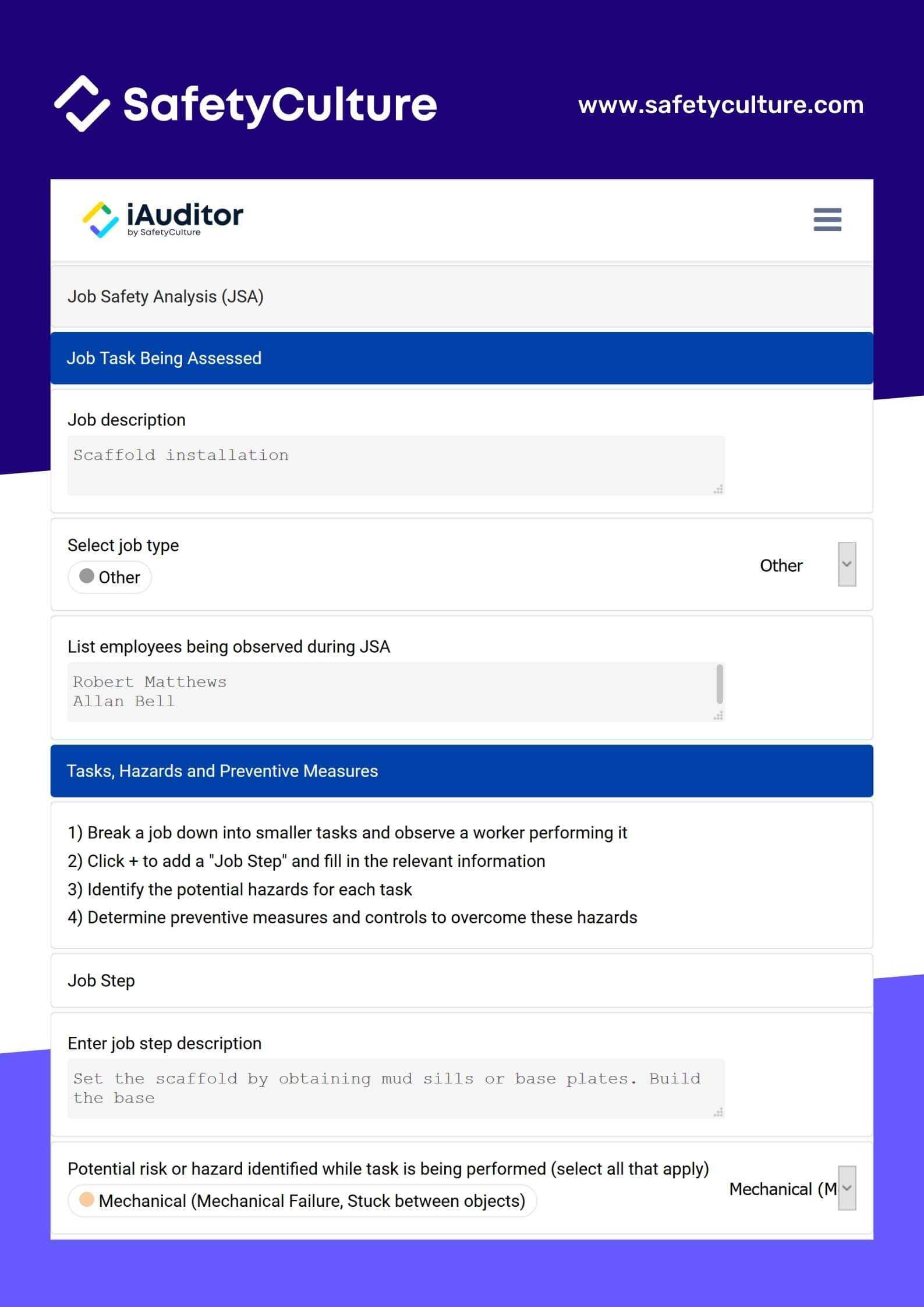 Job Safety Analysis – JSA Templates  SafetyCulture Within Safety Analysis Report Template