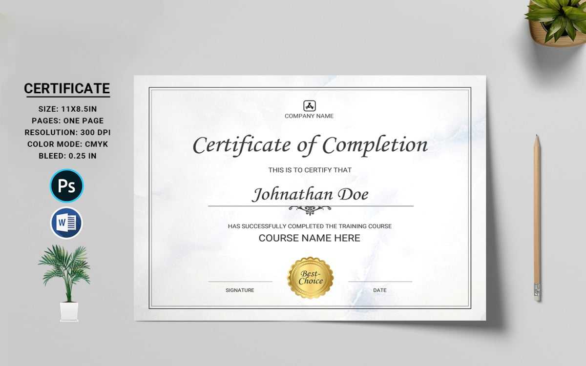 Johnathan Completion Certificate Template Throughout Pages Certificate Templates