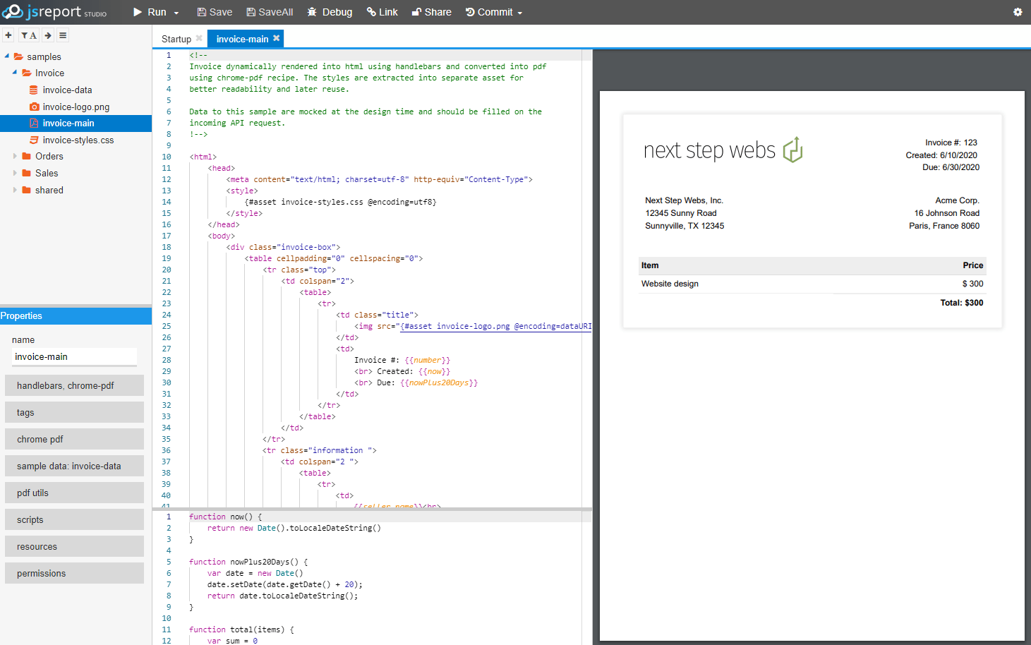 jsreport - javascript based reporting platform