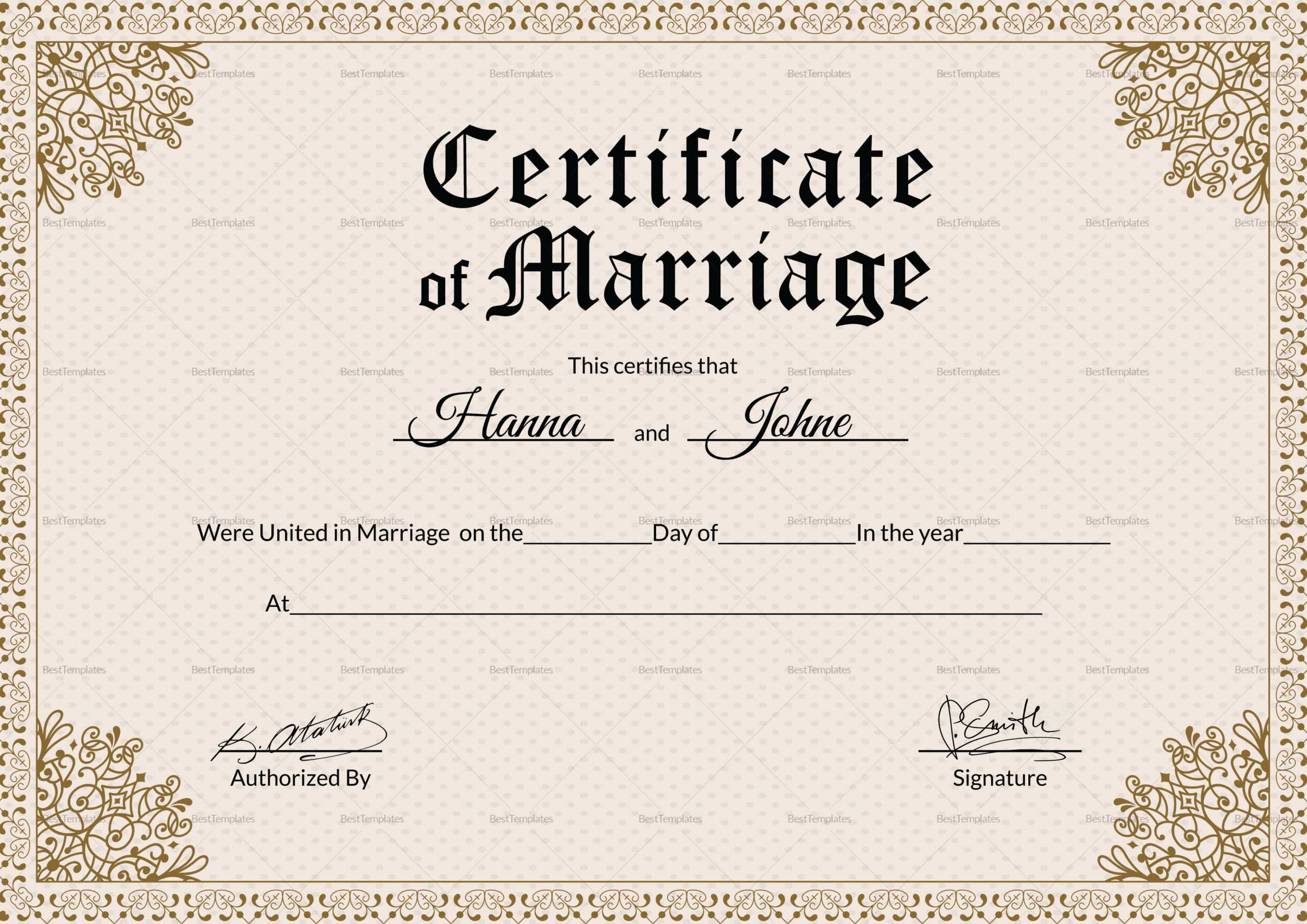 Keepsake Marriage Certificate Design Template in PSD, Word Inside Blank Marriage Certificate Template Keepsake Marriage Certificate Design Template in PSD, Word Inside Blank Marriage Certificate Template