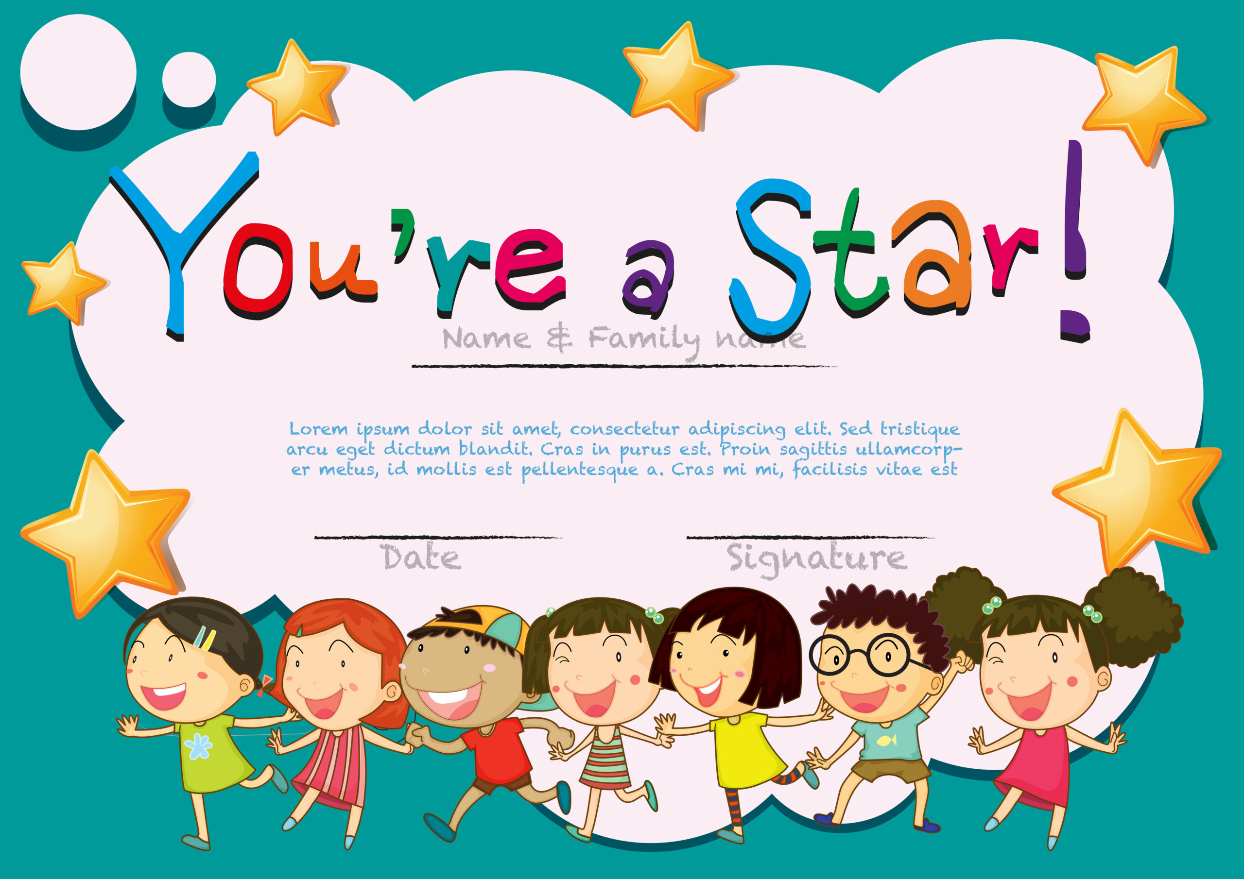 Kids Certificate Vector Art, Icons, And Graphics For Free Download Within Star Certificate Templates Free