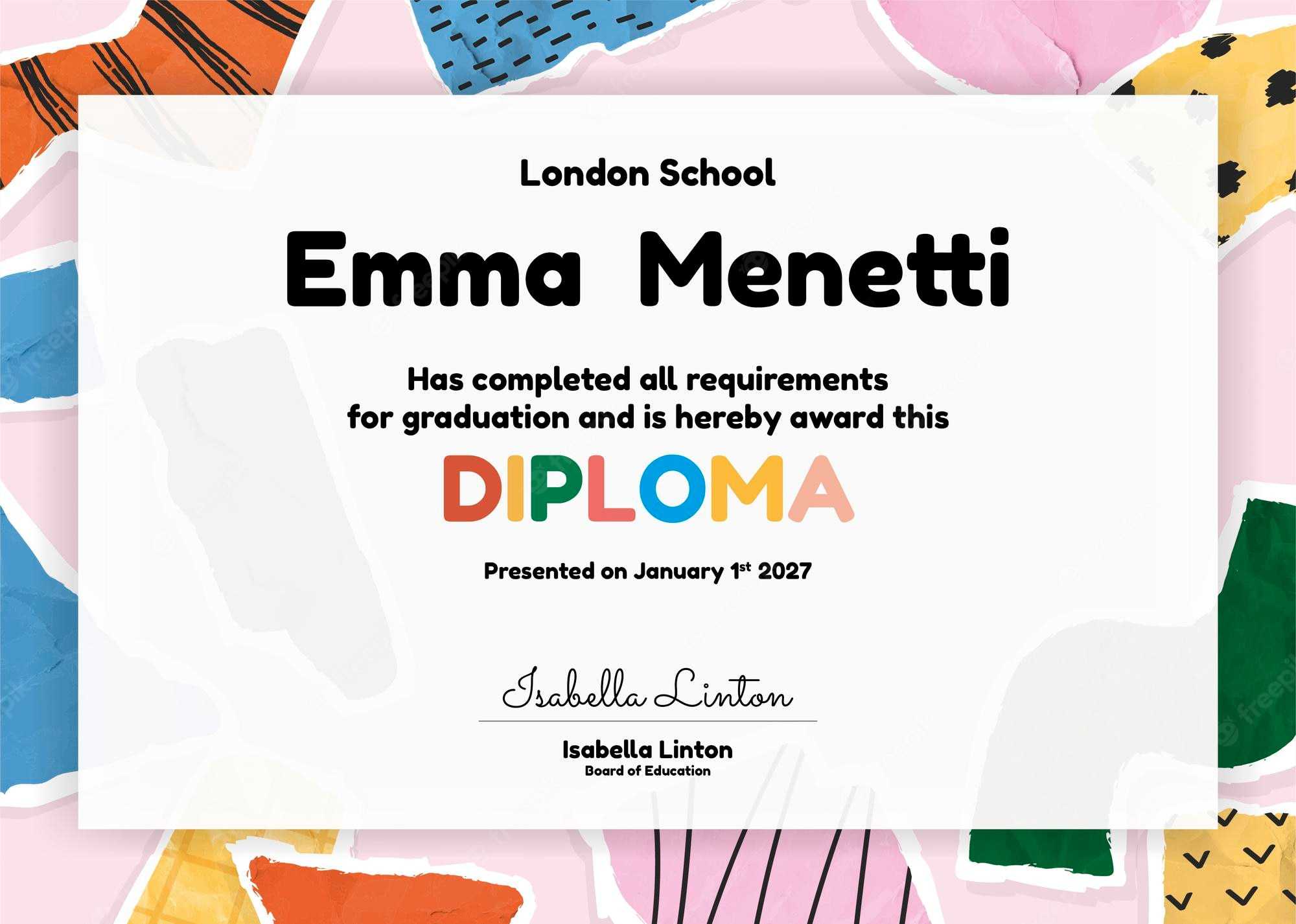 Kids diploma Images  Free Vectors, Stock Photos & PSD In Children