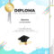 Kids Diploma Or Certificate Template With Colorful Background  Pertaining To Preschool Graduation Certificate Template Free
