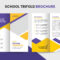 Kids School Admission Trifold Brochure Template Or Online  Intended For Tri Fold School Brochure Template
