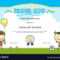 Kids Summer Camp Certificate Document Template Vector Image Intended For Summer Camp Certificate Template