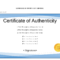 Kostenloses Authenticity Certificate Inside Certificate Of Authenticity Template