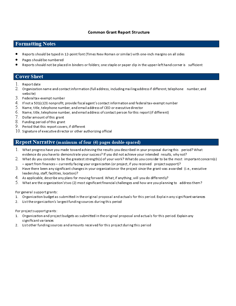 Kostenloses Common Grant Report Within Funding Report Template Kostenloses Common Grant Report Within Funding Report Template