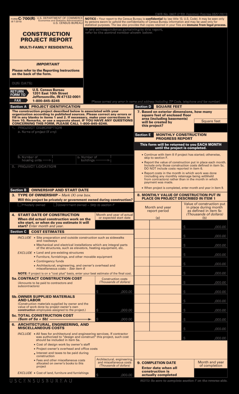 Kostenloses Construction Project Expense Report Within Section 7 Report ...