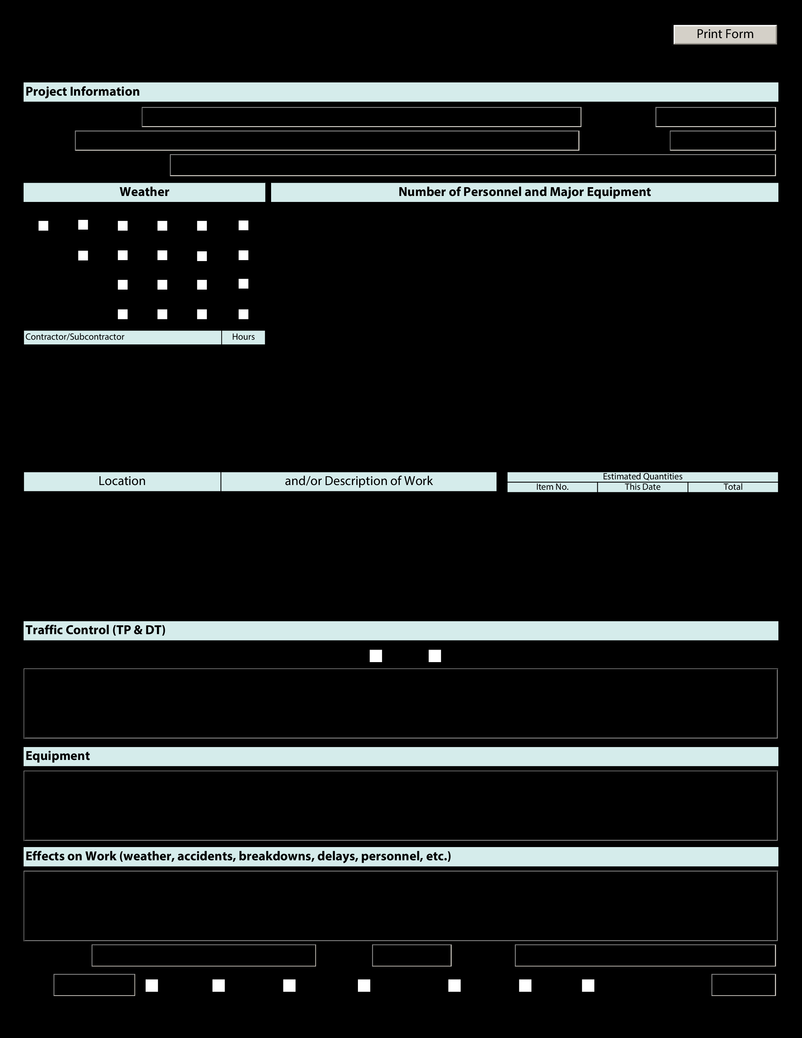 Kostenloses Daily Progress Report Pertaining To Construction Daily Progress Report Template