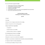 Kostenloses Health And Safety Committee Meeting Agenda Throughout Health And Safety Board Report Template