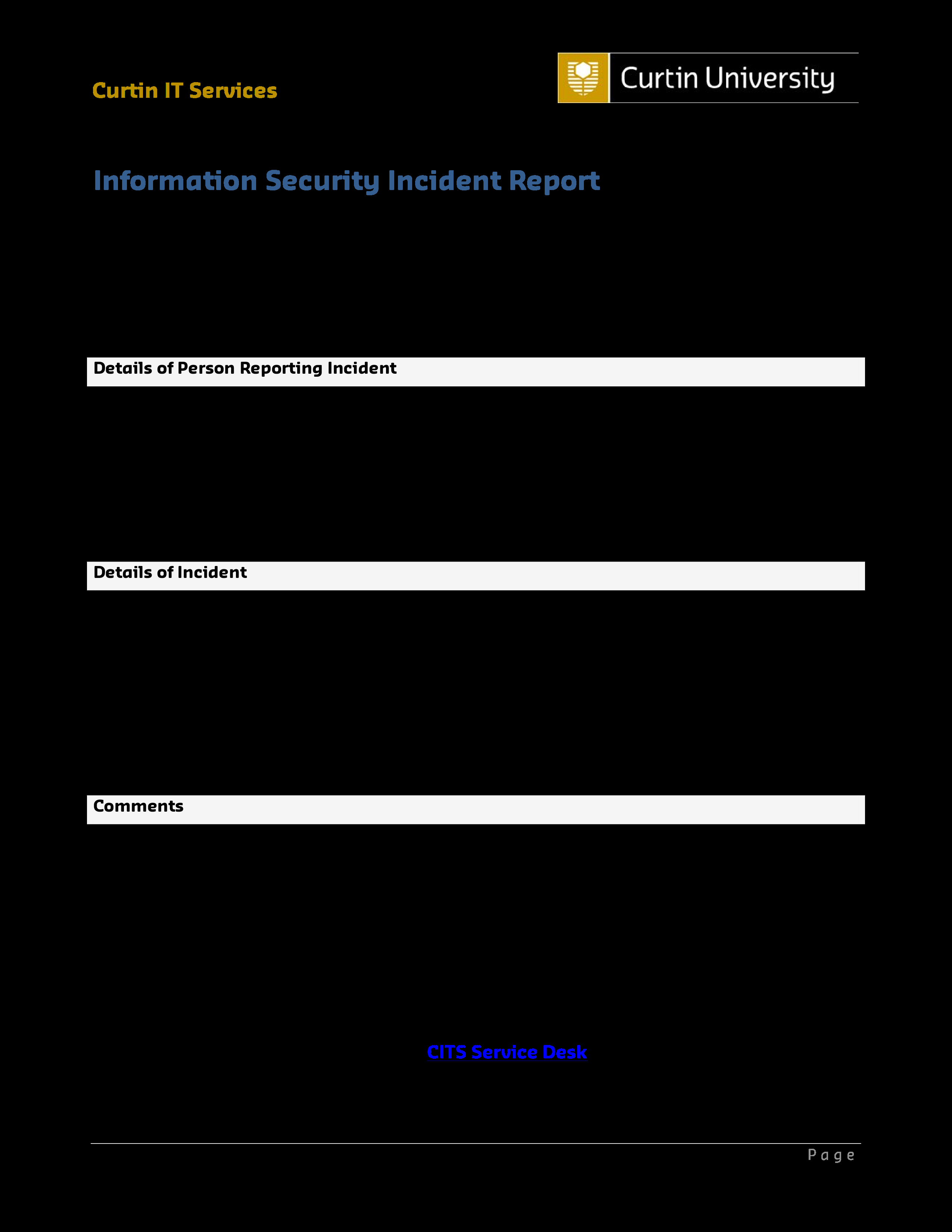 Kostenloses IT Services Security Incident Report Regarding Incident Report Template Microsoft Kostenloses IT Services Security Incident Report Regarding Incident Report Template Microsoft