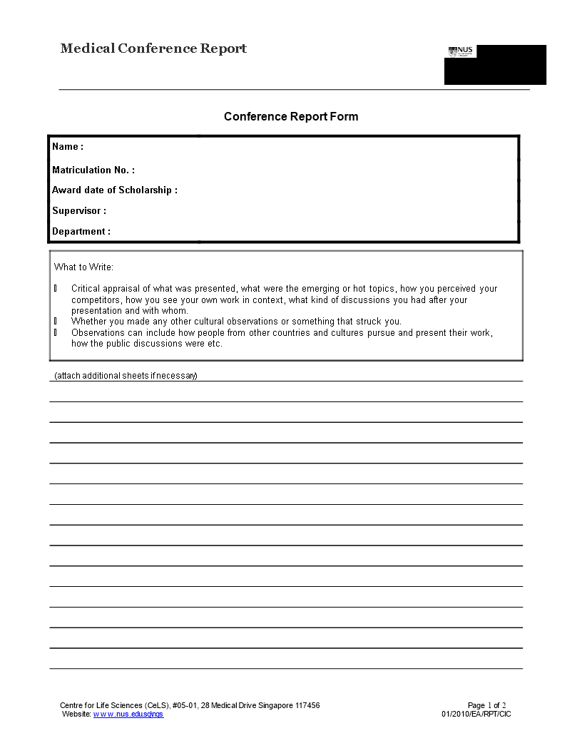 Kostenloses Medical Conference Report With Regard To Conference Report Template Kostenloses Medical Conference Report With Regard To Conference Report Template