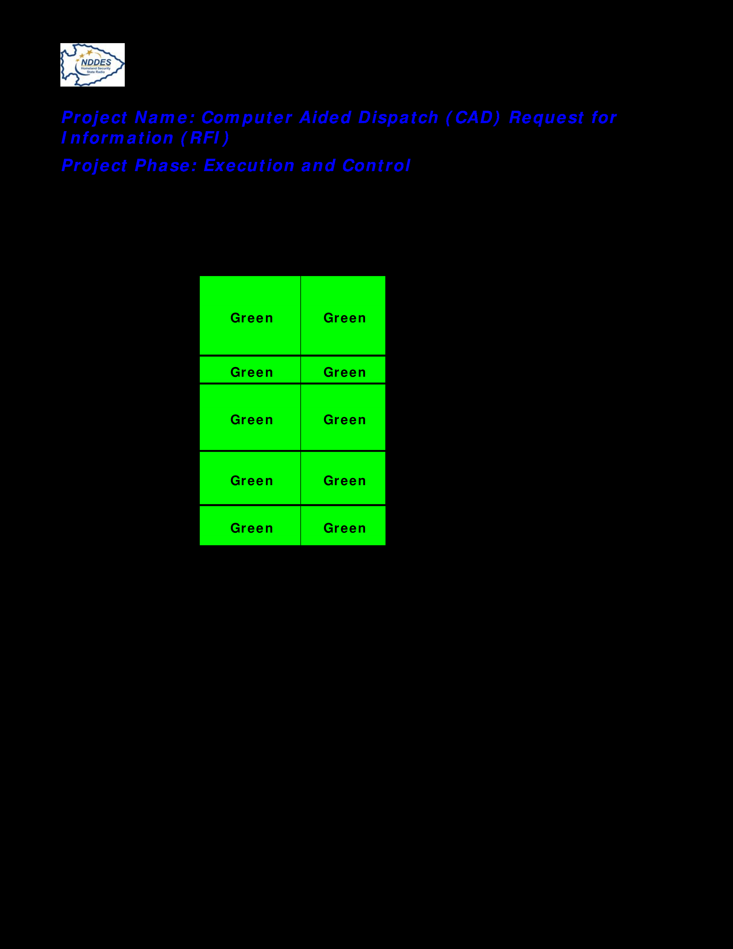 Kostenloses Monthly Project Status Report