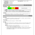 Kostenloses Monthly Status Report Inside Monthly Status Report Template