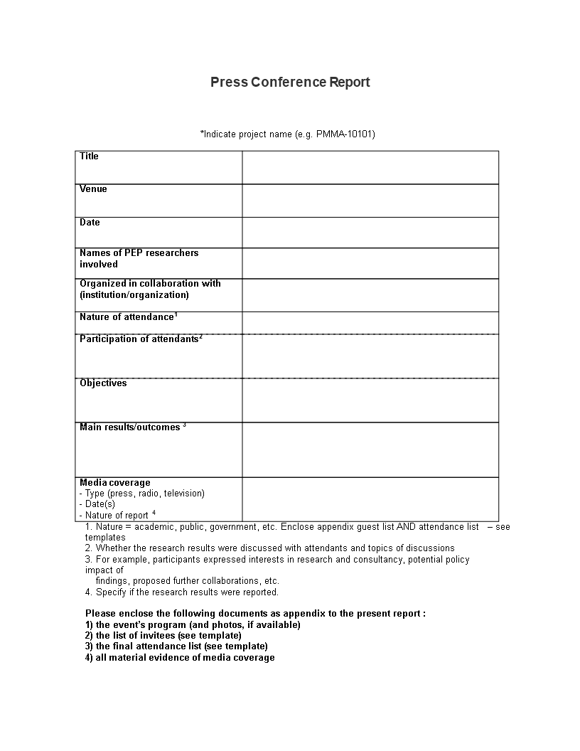 Kostenloses Press Conference Report For Conference Report Template Kostenloses Press Conference Report For Conference Report Template