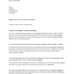 Kostenloses Sample Letter Inviting To Disciplinary Meeting Intended For Investigation Report Template Disciplinary Hearing