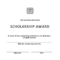 Kostenloses Scholarship Award Certificate With Scholarship Certificate Template