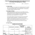 Kostenloses Standard Evaluation Report With Template For Evaluation Report