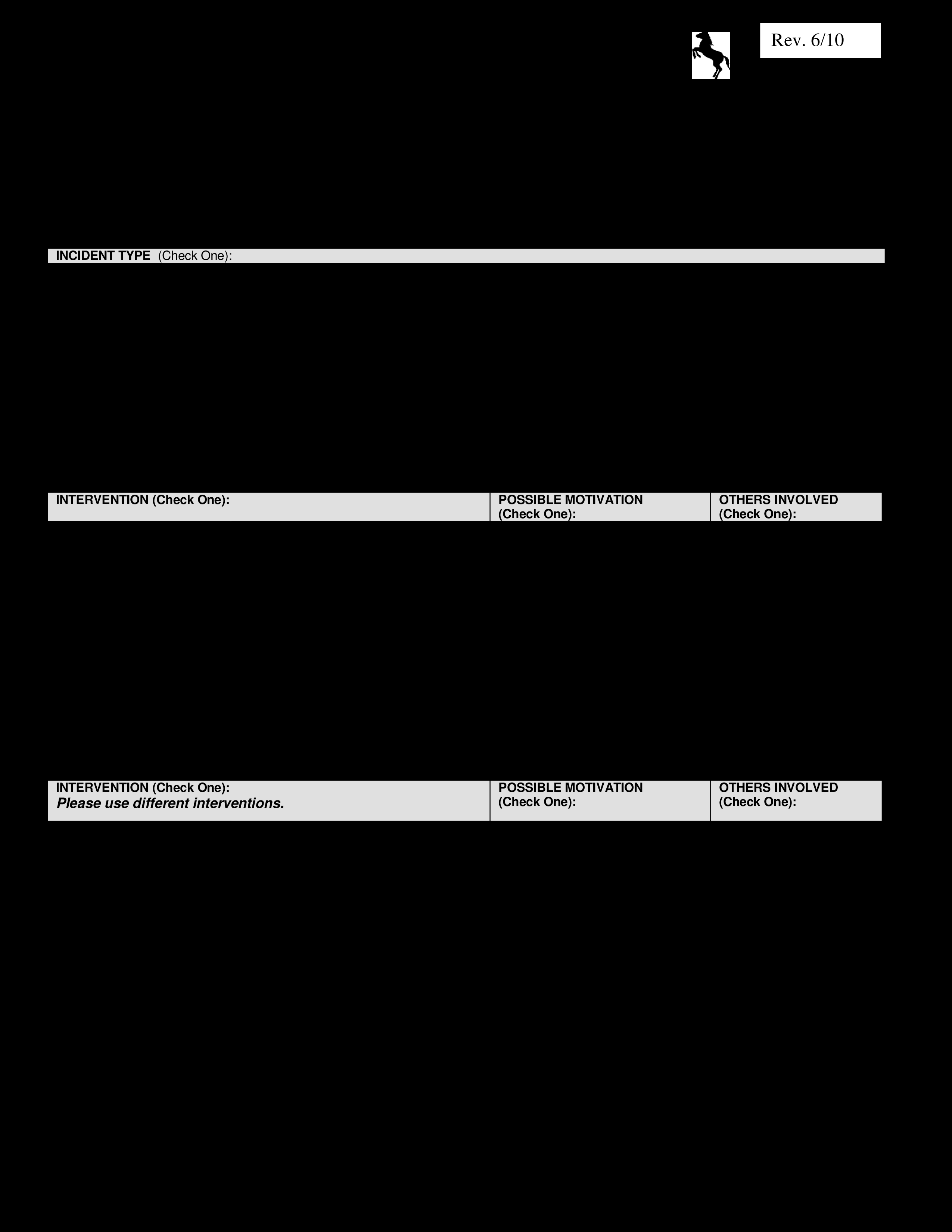 Kostenloses Student Behaviour Report With Regard To Intervention Report Template