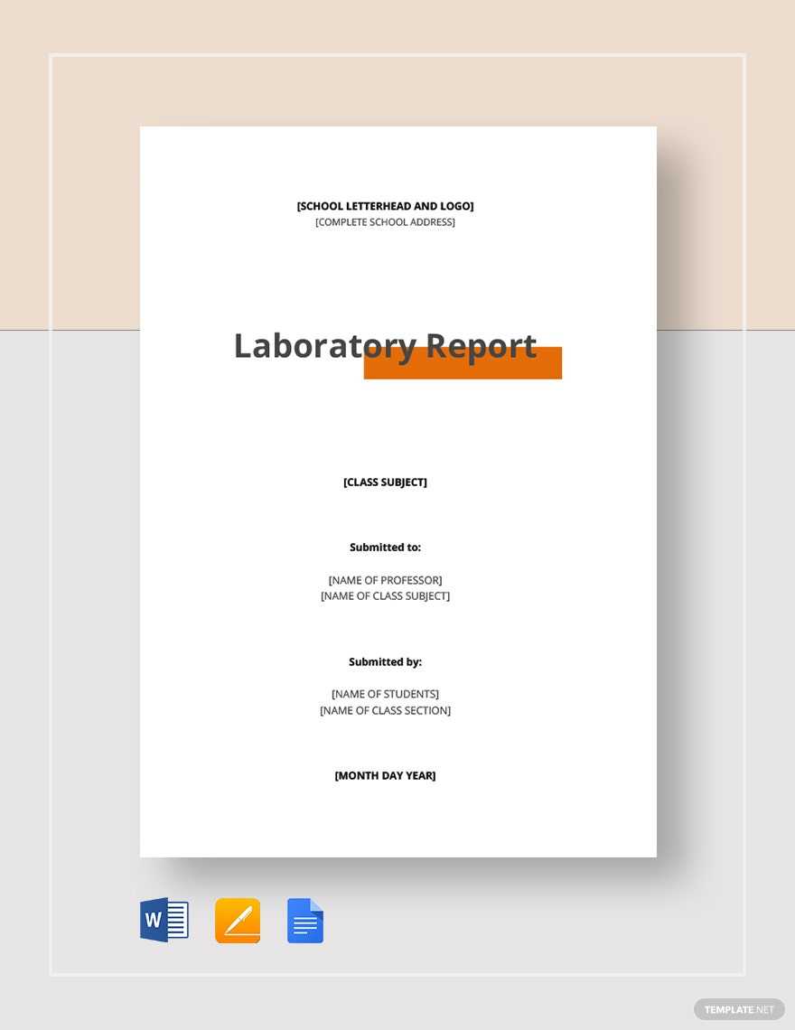 Lab Report Template - Google Docs, Word, Apple Pages  Template  For Lab Report Template Word