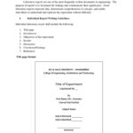 Laboratory Report Format And Grading Rubric  PDF  Experiment  Within Engineering Lab Report Template