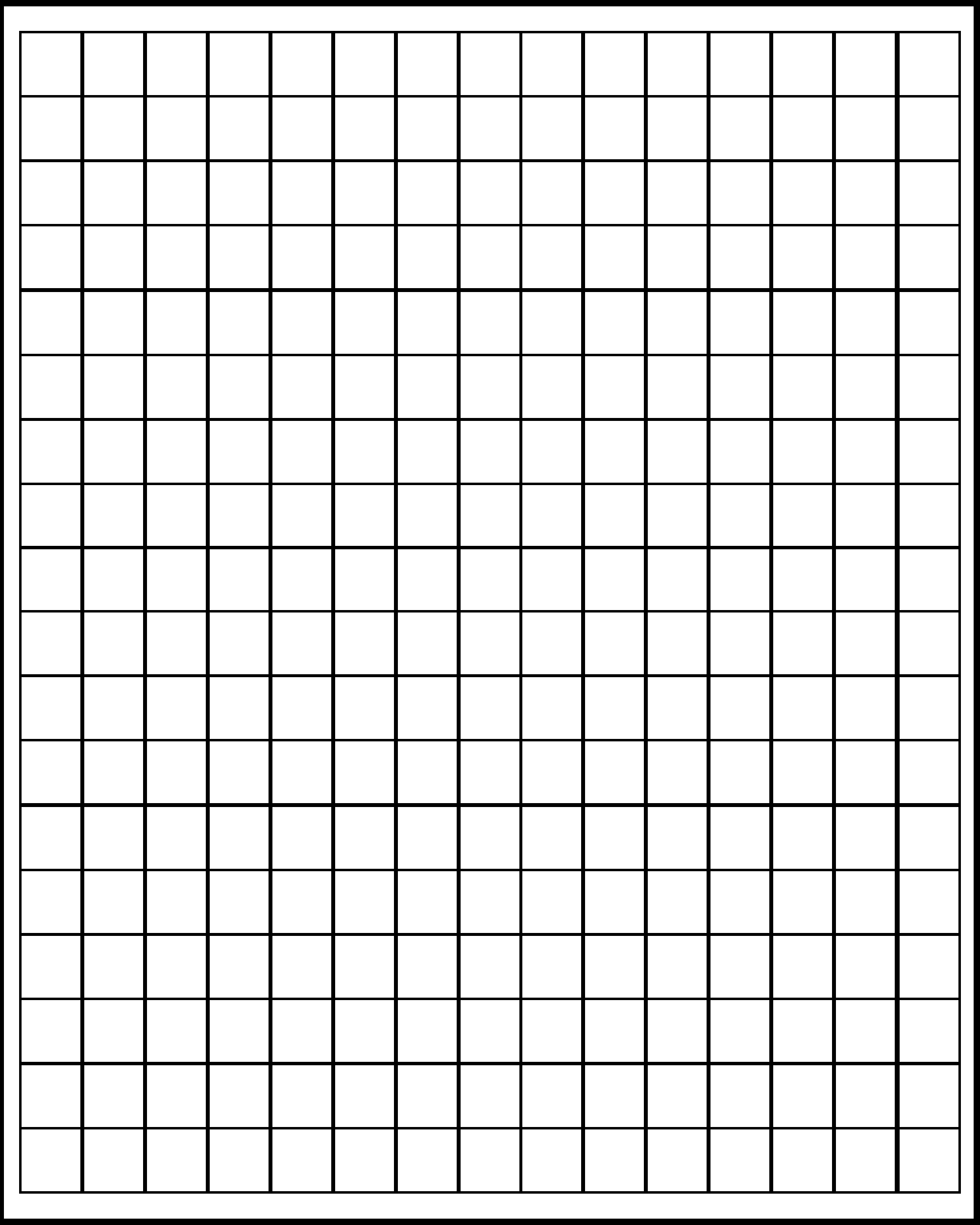 Large Graph Paper Printable Template In PDF Throughout Blank Picture Graph Template