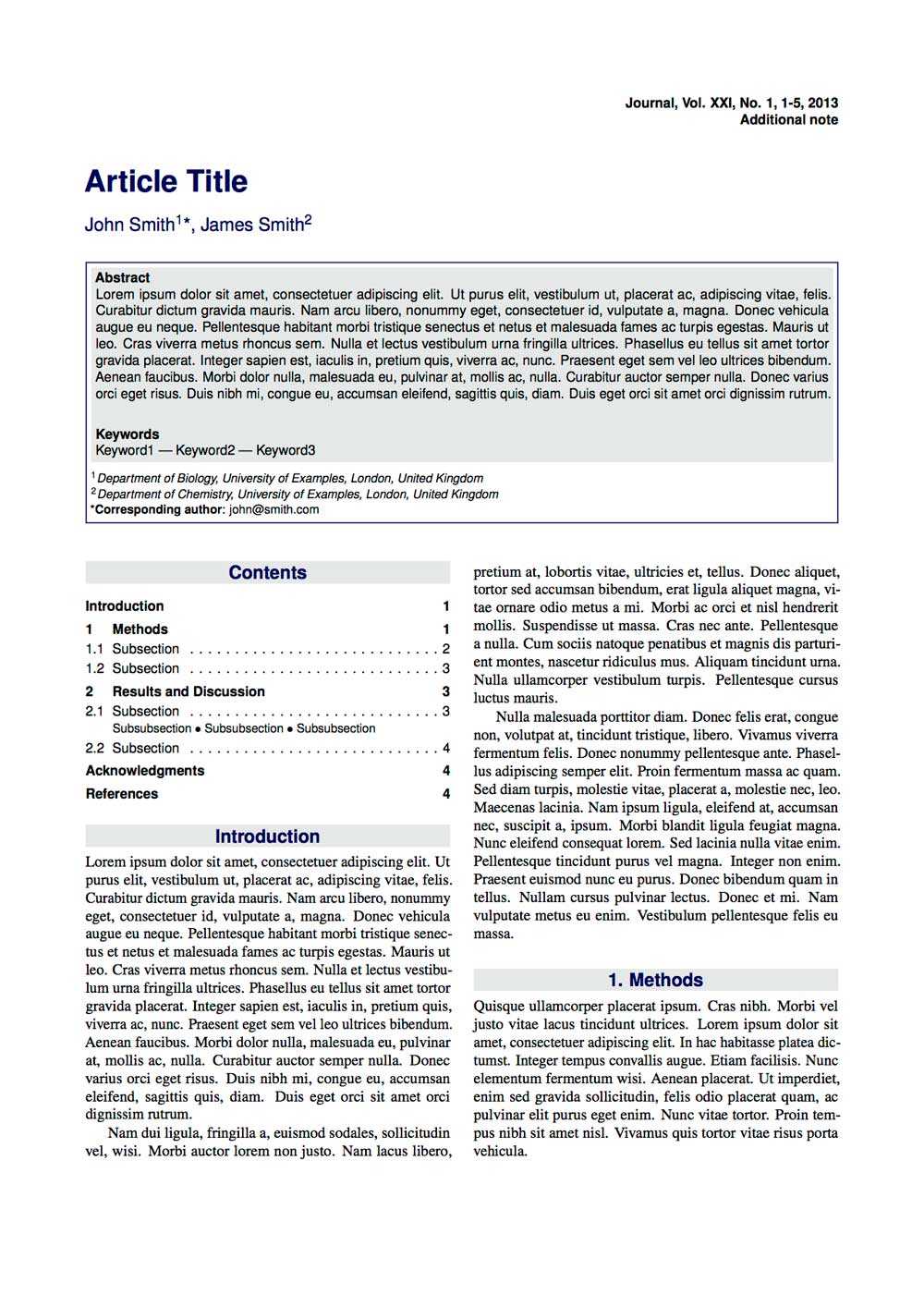 LaTeX Typesetting – Showcase Of Previous Work For Technical Report Latex Template