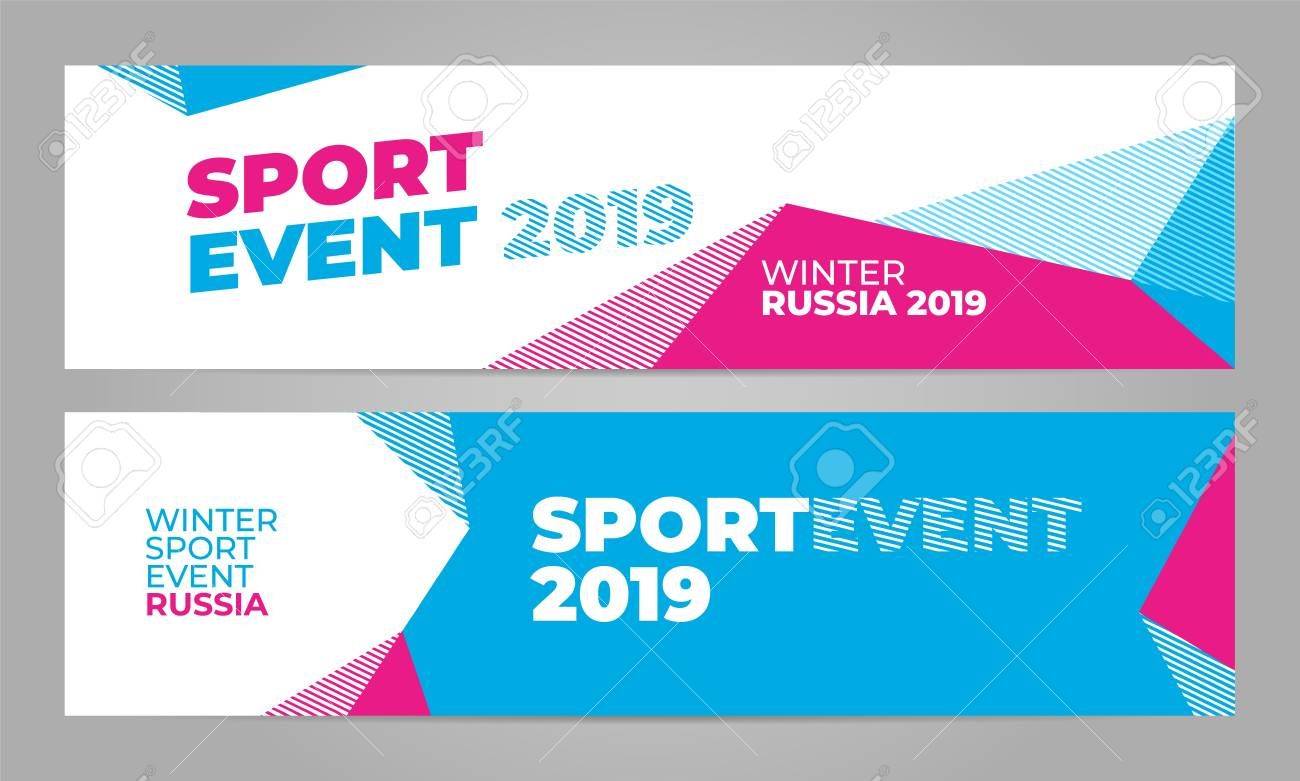 Layout Banner Template Design For Winter Sport Event, Tournament  For Event Banner Template