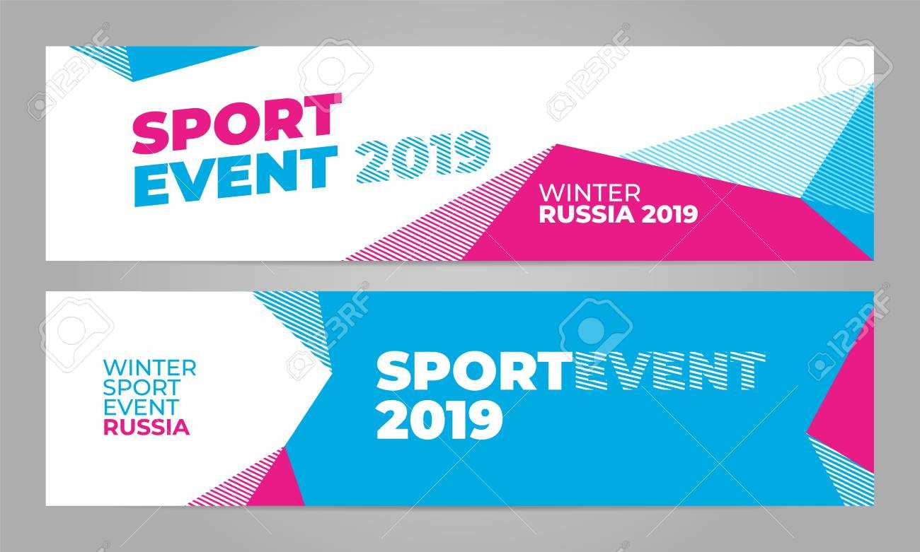 Layout Banner Template Design For Winter Sport Event, Tournament  For Event Banner Template