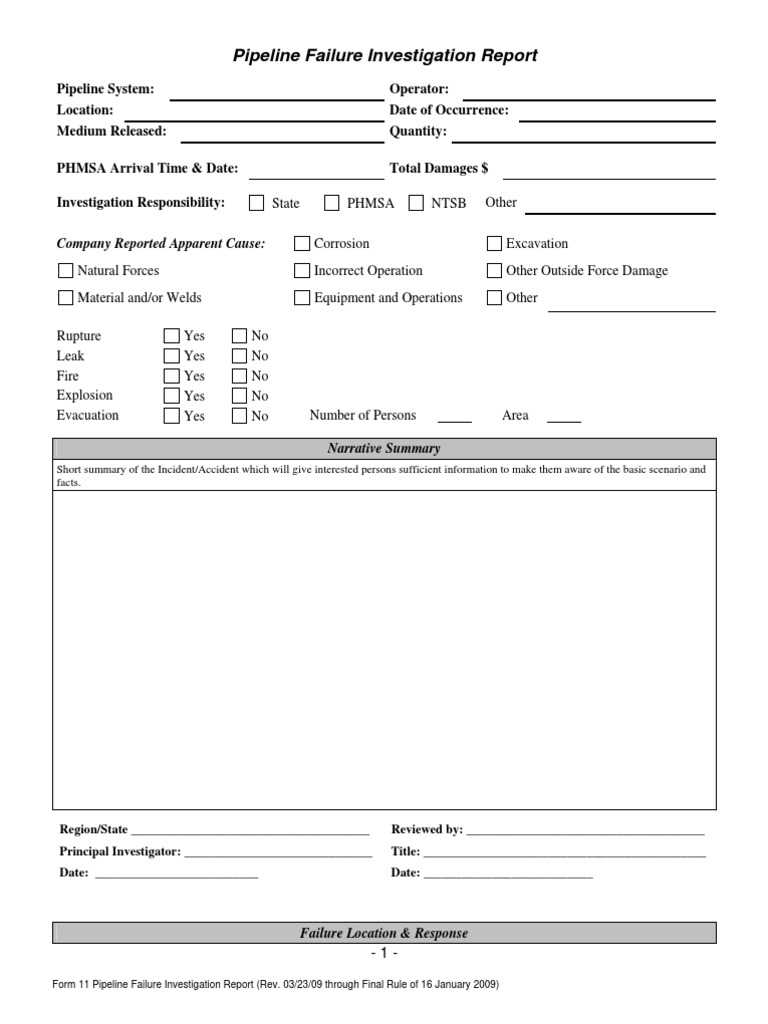 Lecture - Pipeline Failure Investigation Report  PDF  Pipeline  Regarding Failure Investigation Report Template