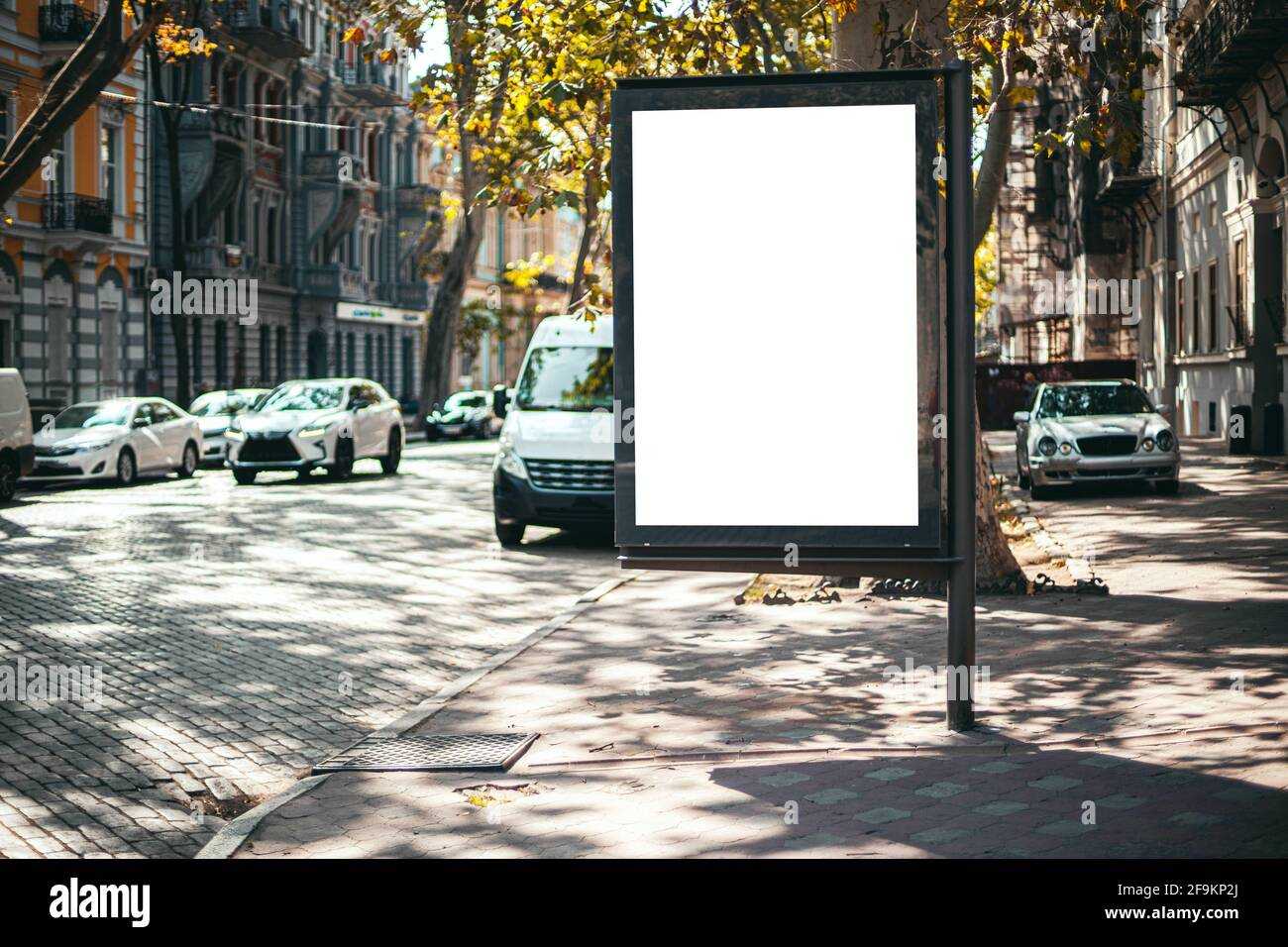 Leere Straße Plakatwand Vorlage Banner auf Hintergrund Sommer  Regarding Street Banner Template