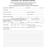 Lift Incident Report – Fill Online, Printable, Fillable, Blank  Intended For Incident Report Form Template Qld