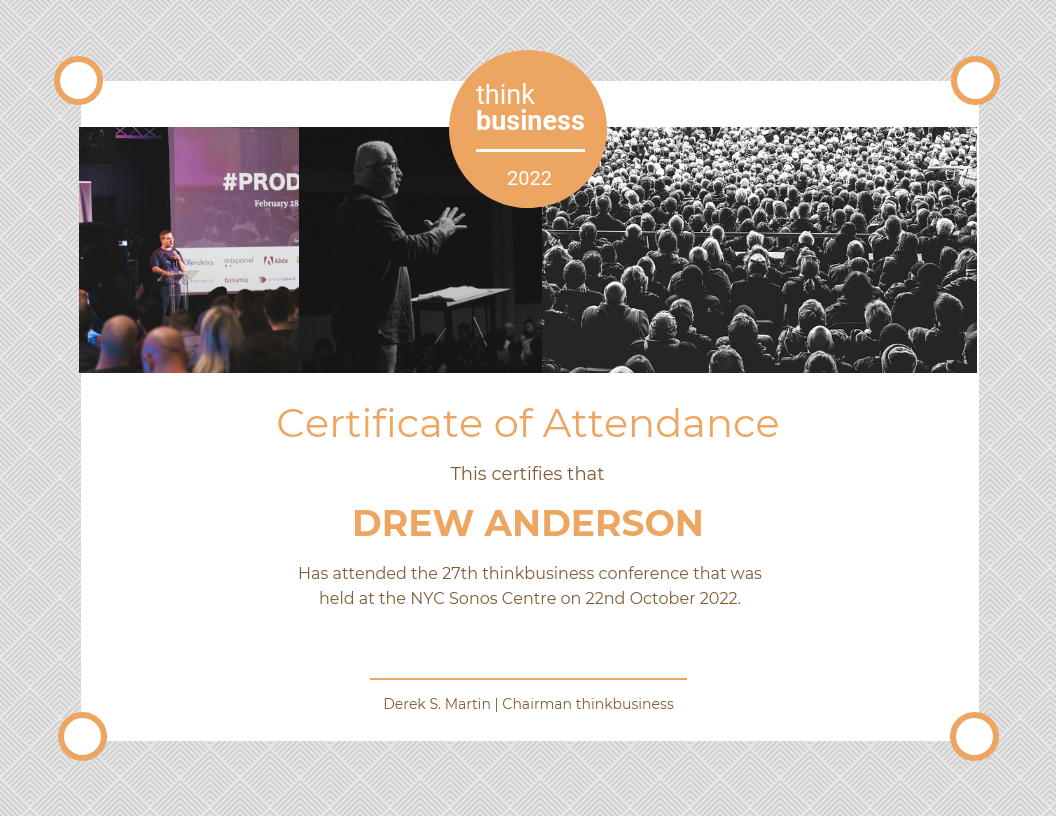 Light Attendance Certificate Template With Conference Certificate Of Attendance Template