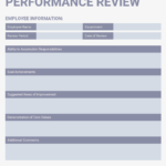 Light Employee Performance Review Template In Annual Review Report Template