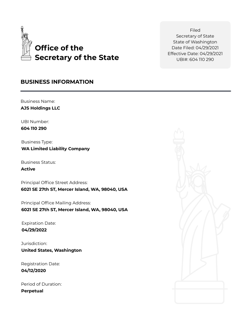LLC Annual Report Template  Visme Intended For Llc Annual Report Template